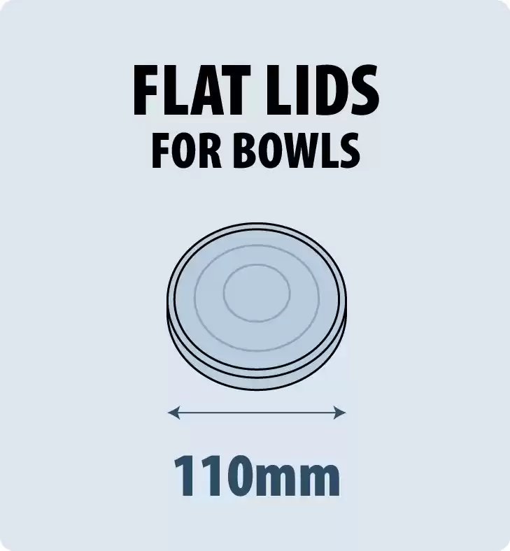 Plastic Flat Lid for Paper Bowl - 4