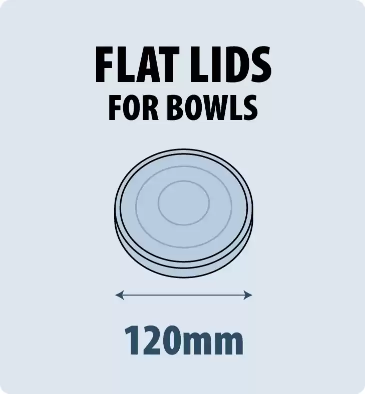 Plastic Flat Lid for Paper Bowl - 4.7