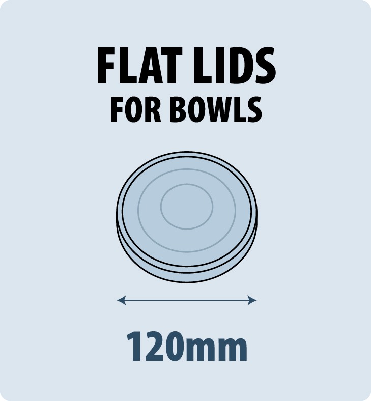Plastic Flat Lid for Paper Bowl - 4.7