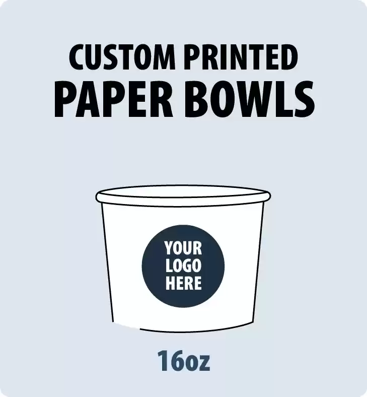 16oz Custom Printed Paper Bowl
