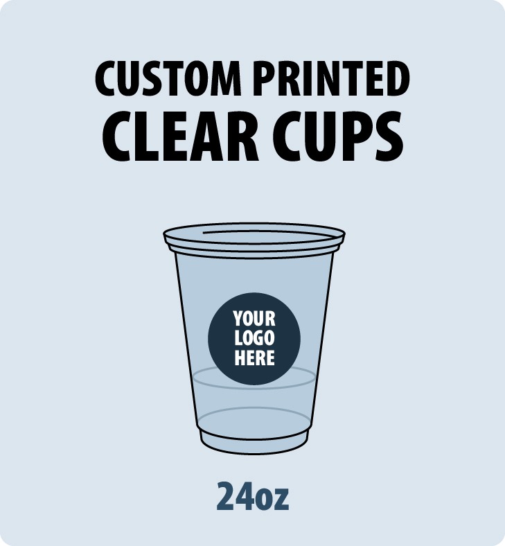 24oz PET Clear Plastic Cup - Small Order